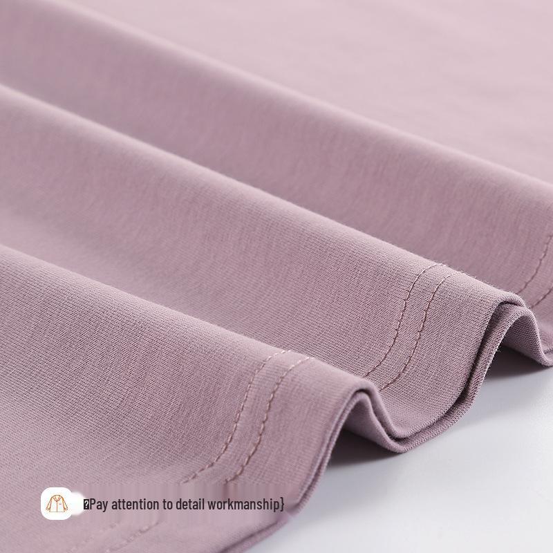 Damen Schlafanzugset aus bedruckter Baumwolle - Langärmeliges Oberteil mit Rundhalsausschnitt & Hose für drinnen oder draußen