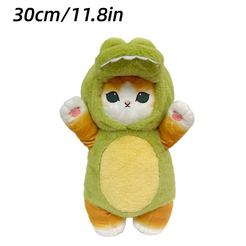 Mofusand Cute Plush Cartoon Cat, Bear, Cow And Dinosaur Soft Toy Dinosaur,30cm/11.81in