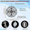 1pc Black and White Hand-Painted Mandala Rotating Wind Chime - Intricate Metal Design for All-Season Garden