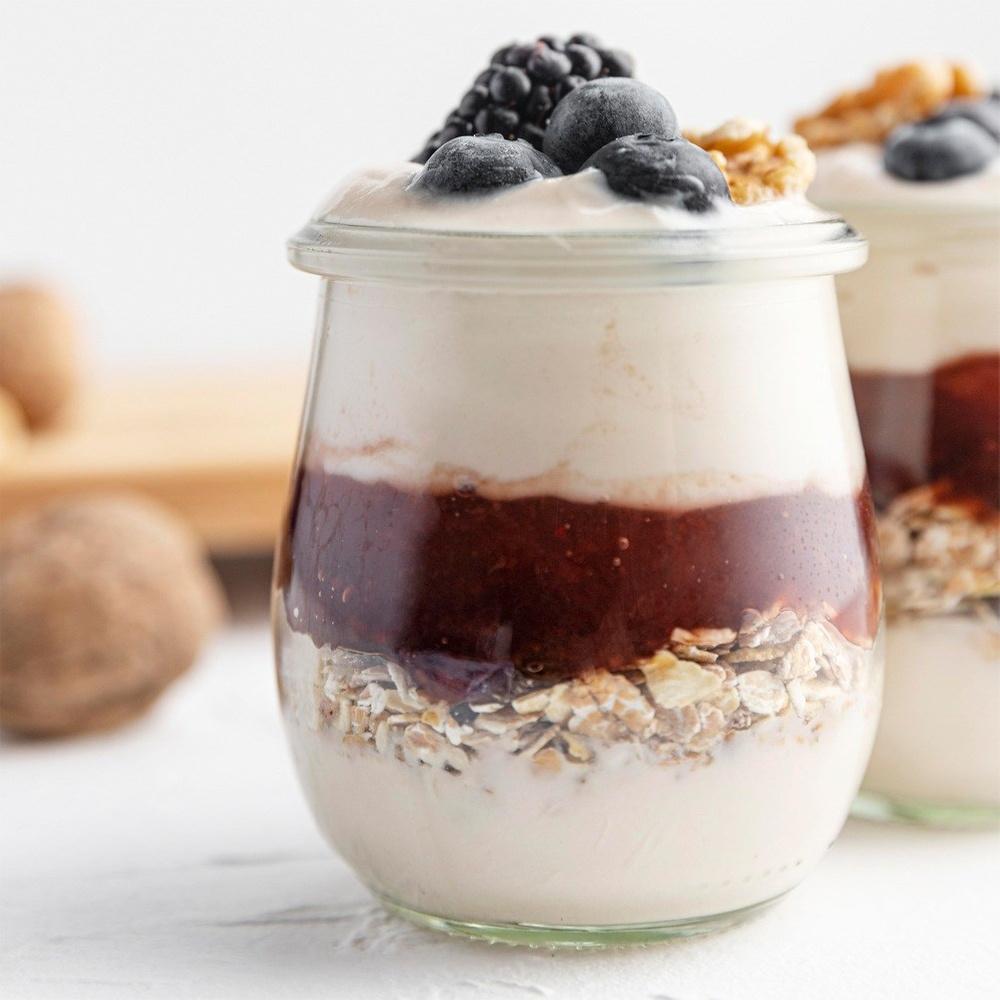 12x Glass Jars Jars Containers Cups Yogurt Cups Desserts 130ml