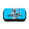 Borsa Organizer per Cancelleria di Grande Capacità M-Messi Astuccio a Doppio Strato Stella del Calcio Studenti Borsa per Penne