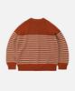 Frizmworks Wool Stripe Round Cardigan _ Brick