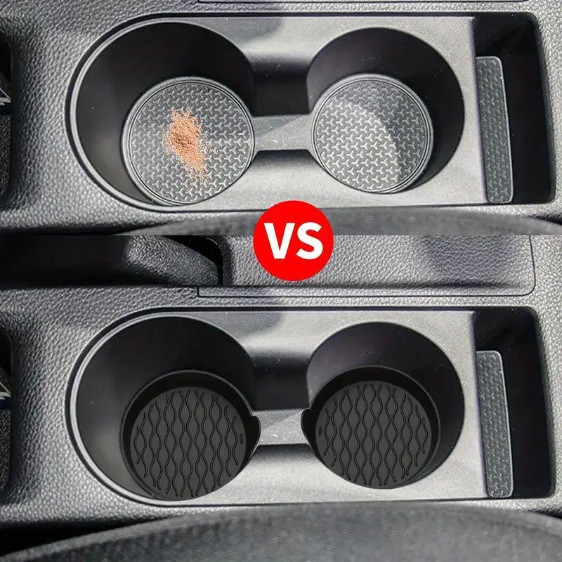 2pcs/set Car Coaster, For Cup Holder, Silicone Universal Car Coaster, 4 Colors Available