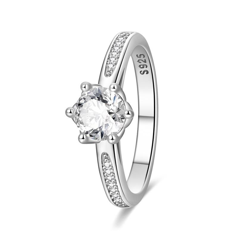 Anelli Semplici in Argento 925 Stella Diamante Lucida Cuore Pietra Blu Gemma Coppia Fedina Liscia Gioiello Regalo per Matrimonio Fidanzamento