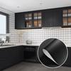 Shiny Black DIY Self Adhesive Kitchen Cabinets Wallpaper Waterproof Wall Stickers Vinyl Contact Paper Renovation Home Decor Film