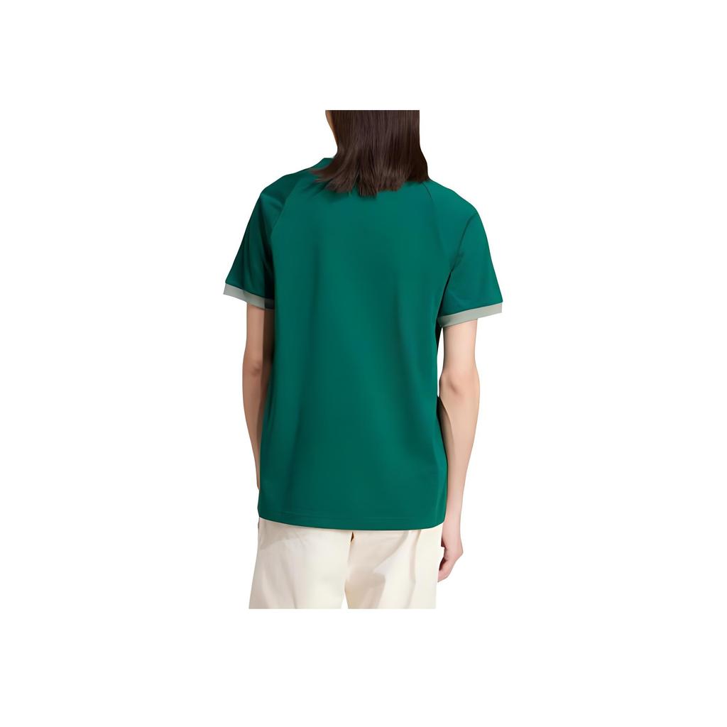 Adidas Originals Adicolor Classics 3-Stripes Fashion Soft Versatile Short Sleeve T-Shirt Men Tops Academy-Green JN7017