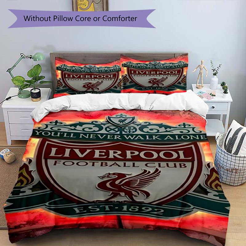 3pcs Duvet Cover Set (1*Duvet Cover + 2*Pillowcase, Without Core),football club.C Print Bedding Set, Bedroom Decor, All‑Season, Birthday Gift