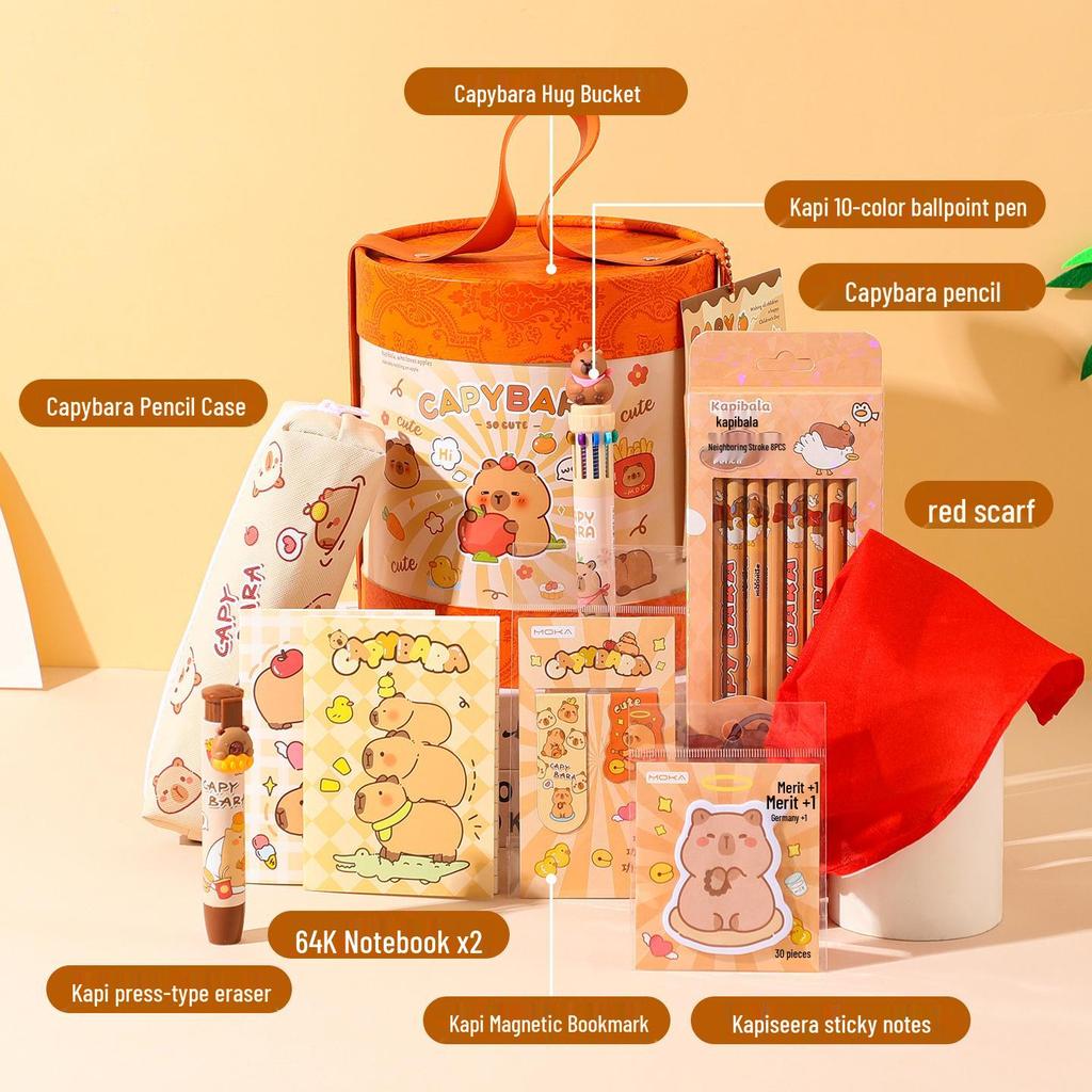 Cute Capybara Stationery Set - Luxury Souvenir & New Year Gift for Primary Students