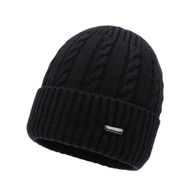 Women's Thickened Knitted Hat Windproof Warm Autumn and Winter Wool Hat Men's Cold Hat Outdoor Ear Protection Big Head Surround Hat