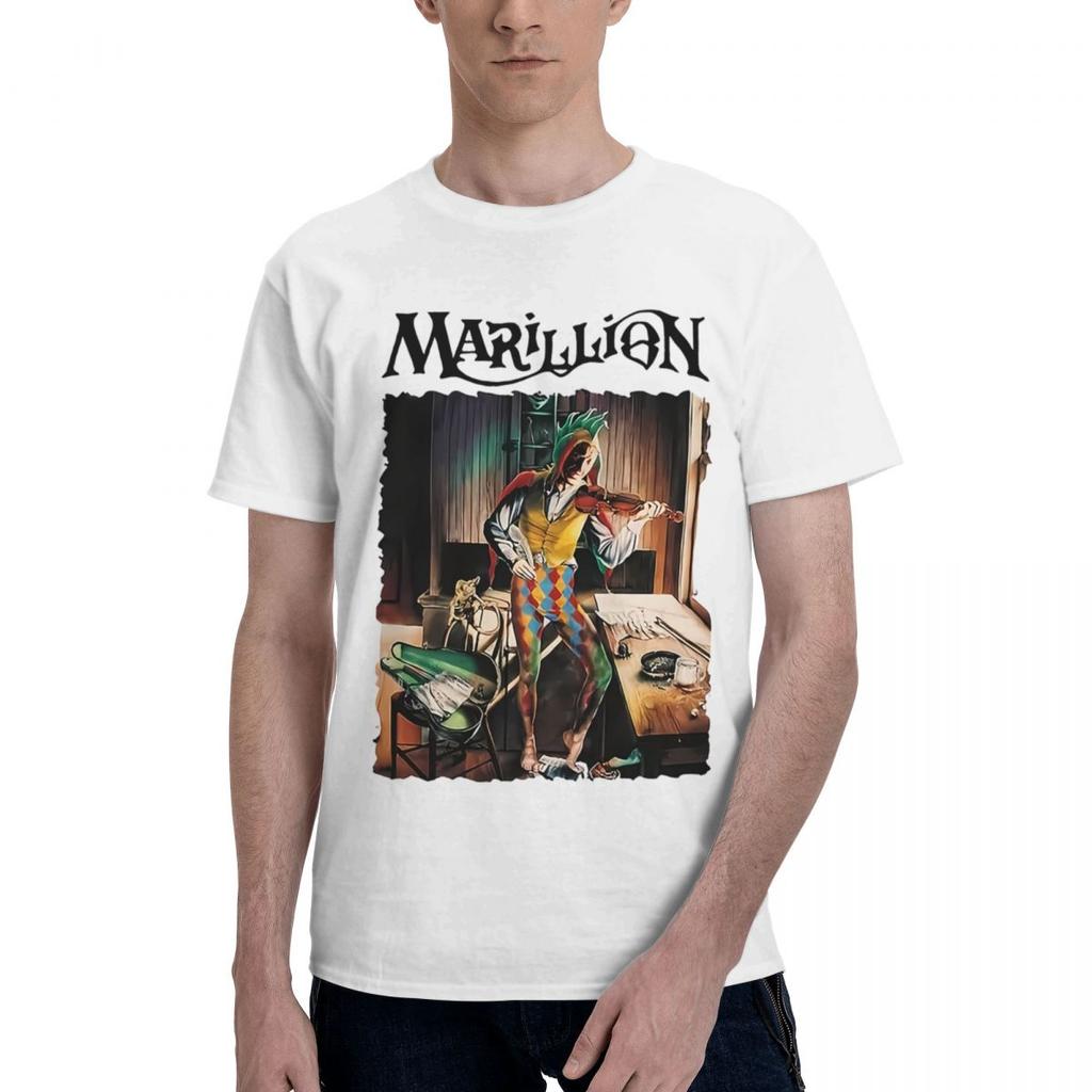 Marillion Mit Aufschrift Für einen Rundhalsausschnitt 100% Baumwolle Lässig Atmungsaktiv Bequem T-Shirt Lustige Herren T-Shirts Herren Kleidung