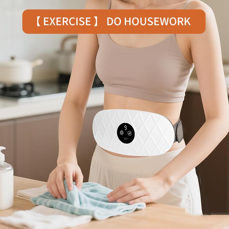 2026 New Electric Abdominal Massage Belt Portable Wireless Vibration Multi Mode Belly Shaking Massager for Home Use