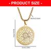 Modern Christian Inspired Pendant Necklace With Mystical Coin Design Sturdy Stainless Steel Chain Spiritual Jewelry Gift