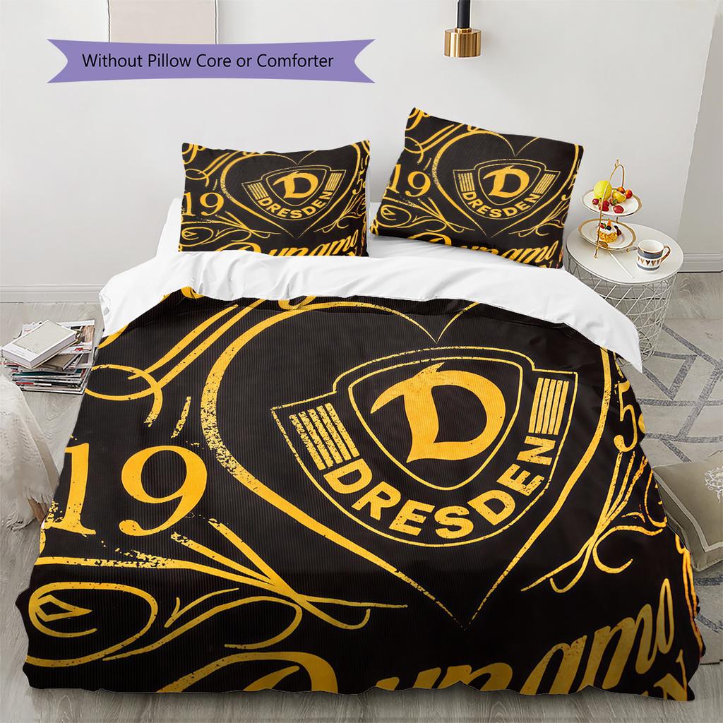 Dynamo Dresden Pattern Bedding Quilt Set Home Decoration Gift (1 * Duvet Cover + 2 * Pillowcase Without Core)