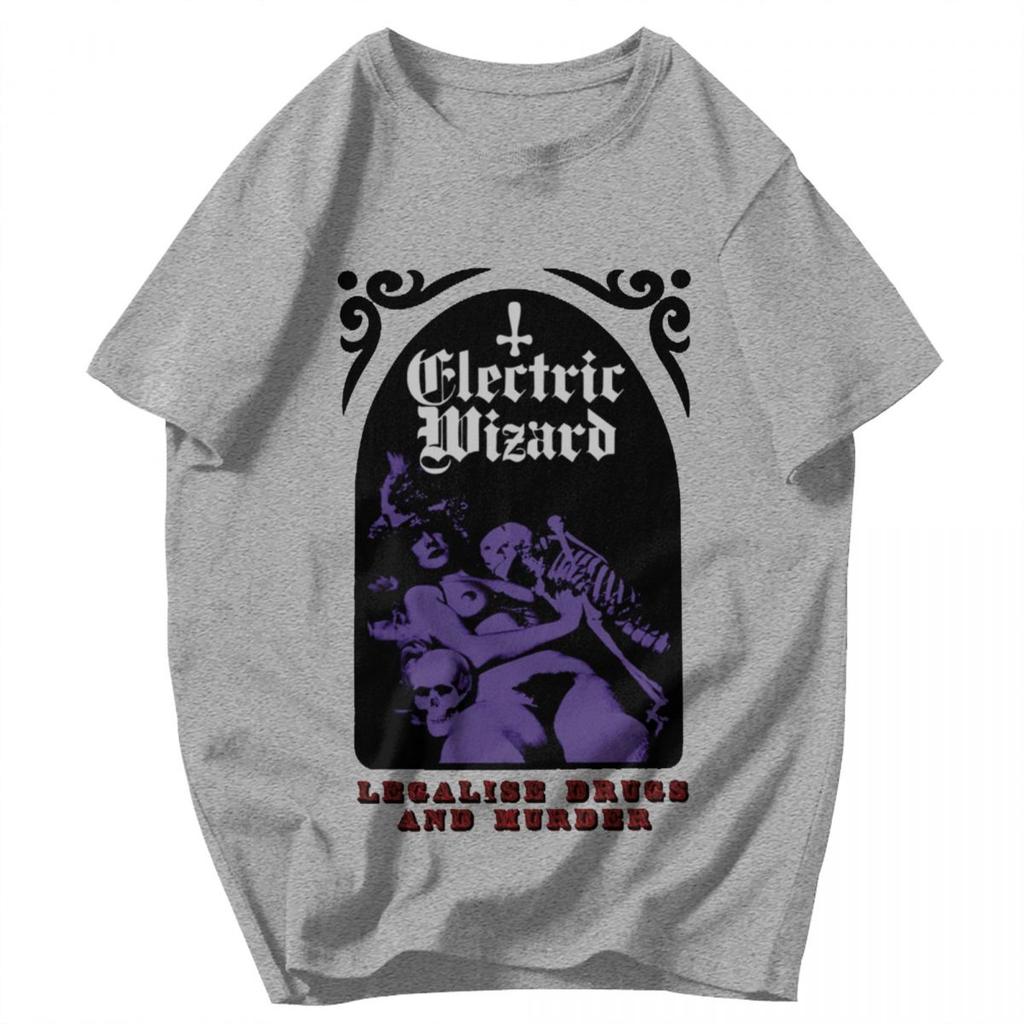 Herren T-Shirt Electric Wizard 2025 Baumwolle Y2K Grafik Rundhals Unisex Kleidung T-Shirts