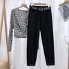 Women's Plush High-Waist Harem Jeans - Slim, Thick, Warm, Carrot Pants, Small Size, Nine-Point Length
