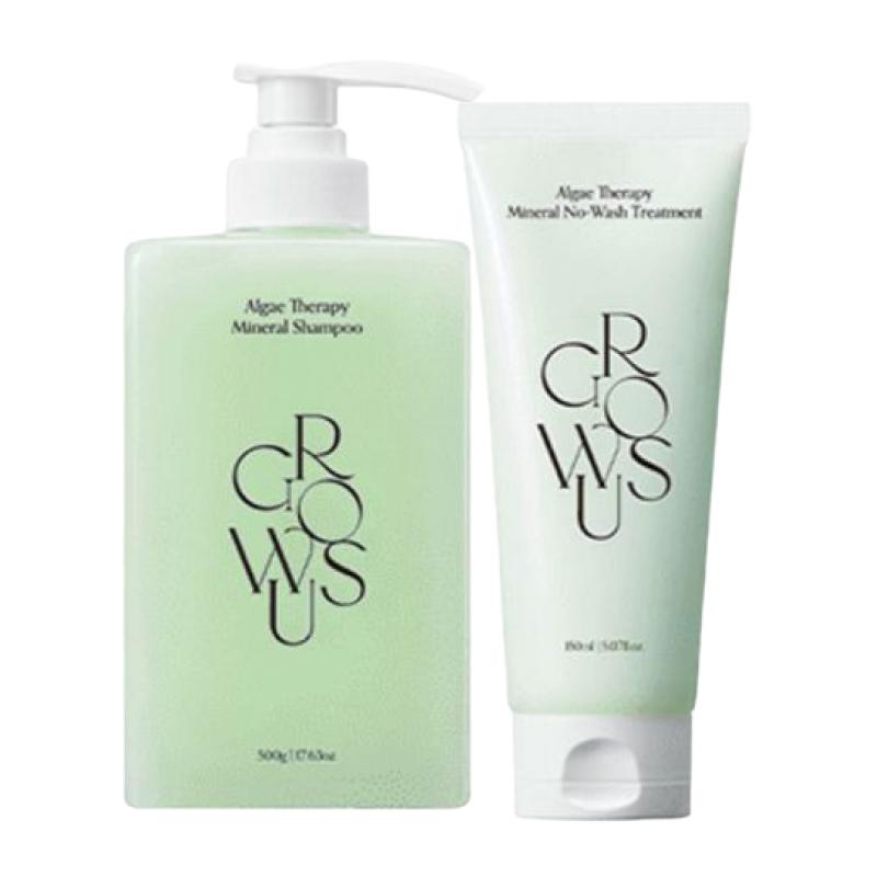 

Growus Algae Therapy Set (Shampoo 500g + No Wash Cream Treatment 150ml) Scalp Soothing & Moisture Care