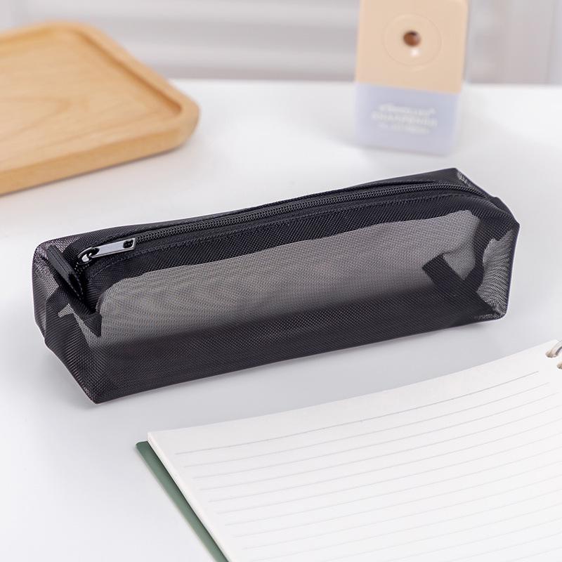 Muji Style Large Capacity 3D Transparent Mesh Pencil Case