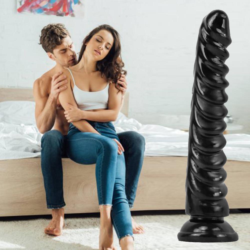 Dildo Black Thread Simulation Sex Toy Large Penis with Suction Cup Female Masturbation Anal Sex Toy Dildo Adult Product