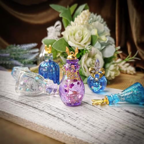 FUNSHOWCASE Perfume Bottle Silicone Mold, Container, Medicine Bottle, Small Bottle, Container, UV Resin, Epoxy Resin, Clay, Set of 6
