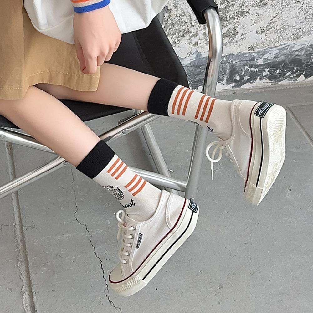 

Breathable Student Socks Sweet Girl Socks Fashion Mid Tube Socks