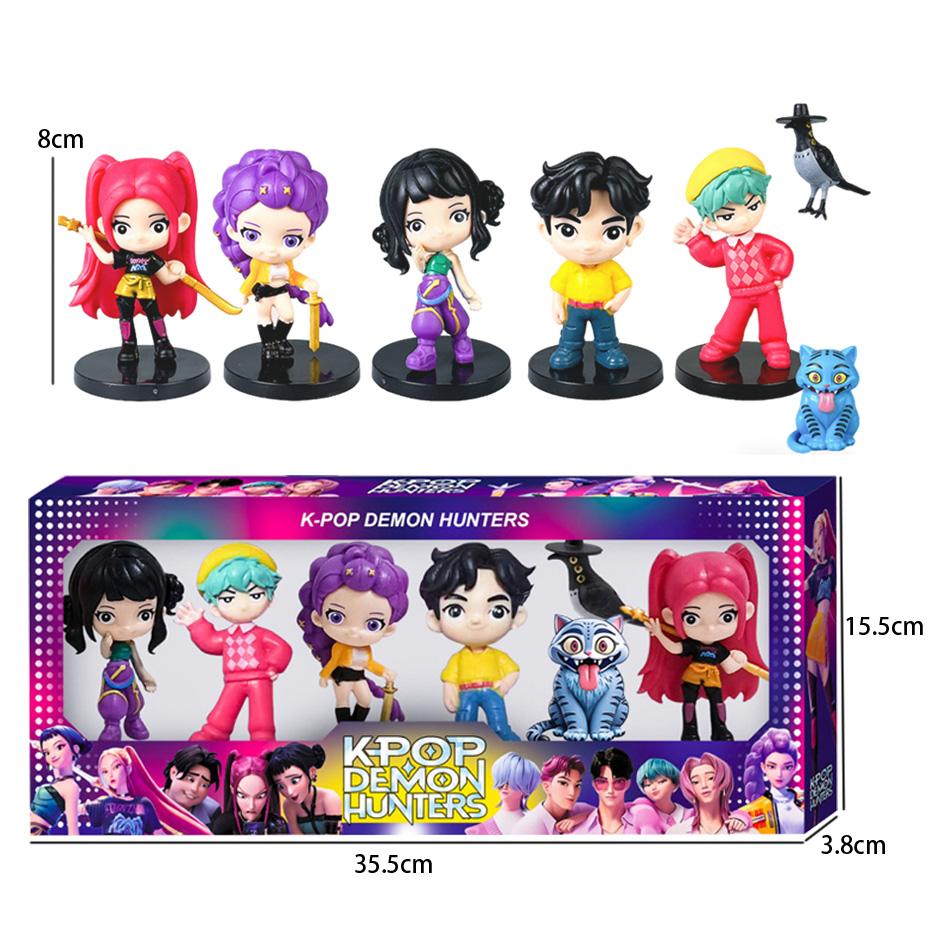 2 Styles Kpop Devil Hunter Action Figure Box Set Derpy Tiger SAJA BOYS Rumi Mira Zoey Dolls Collectible Fans Gift