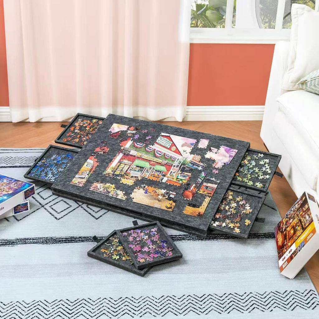 Stackable Thickened Inclined Puzzle Board Mat for Adults