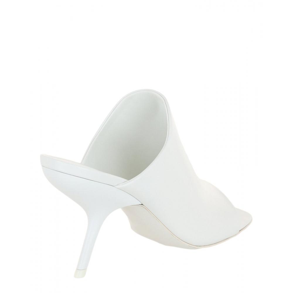 Salvatore Ferragamo Era Leather Mules White