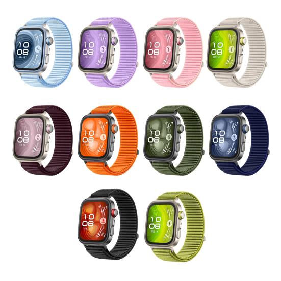 Watch Strap Stretchy Nylon Wristband Solid Color Soft Breathable Replacement Watch Strap