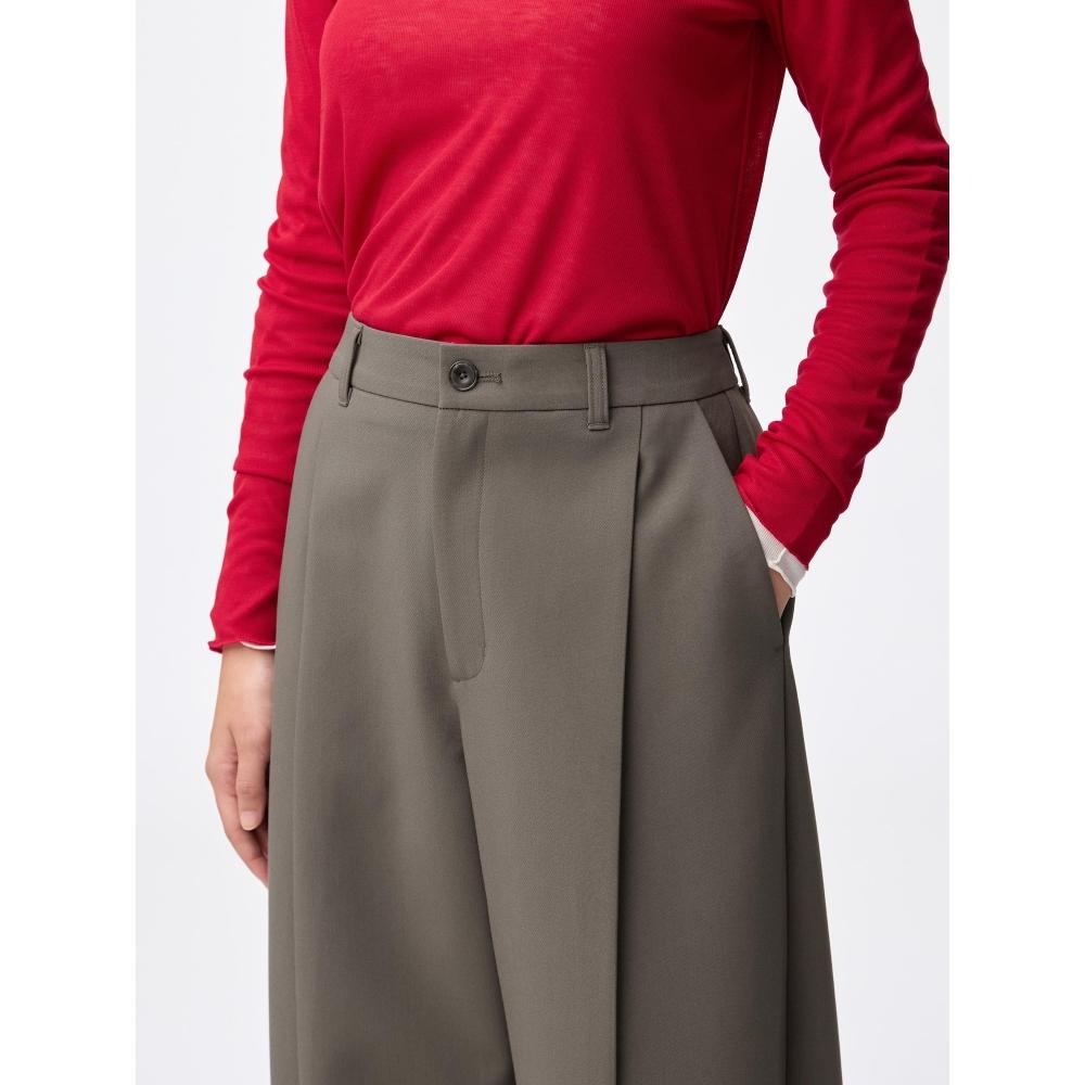 Gu By UniQlo Brushed Wide Tapered Pants Q