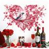 Cartoon Pink Heart-Shaped Branch Bird's Nest Valentine's Day Self-Adhesive Girly-Style Room Decoration Stickers