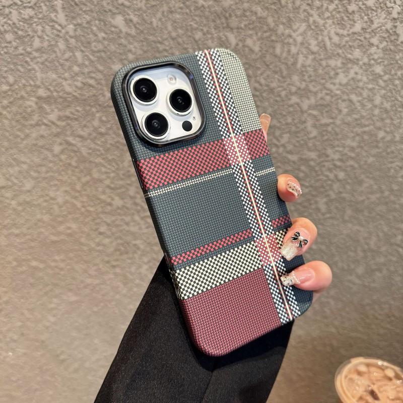 Carbon Fiber Texture Magnetic Phone Case IPhone 17 Pro Max 16 15 14 13 PC Hard Shell Shockproof Anti Scratch
