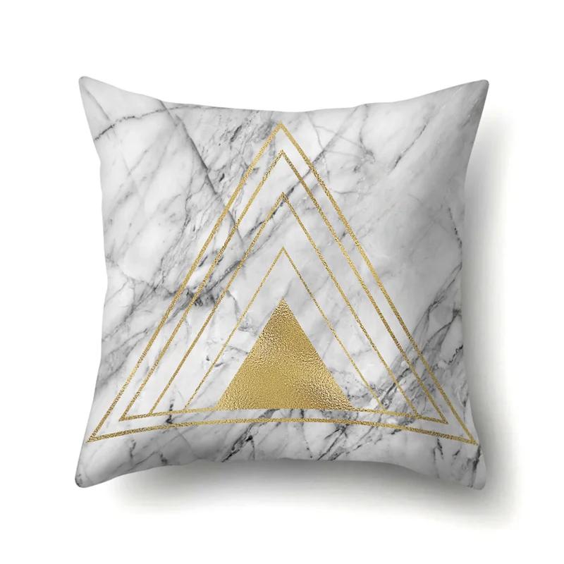 45x45cm Geometric Stripe Pillowcase Simple Marble Patchwork Cushion Cover Art Linear  Sofa Office Seat Home Decor