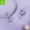 Purple Butterfly Iris Diy Pendant Accessories, Romantic And Noble S925 Sterling Silver Beads.