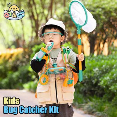 Outdoor Explorer Set Bug Catcher Kit with Binoculars Magnifying Glass Critter Case Butterfly Net Toy for Kid Gift Camping Hiking
