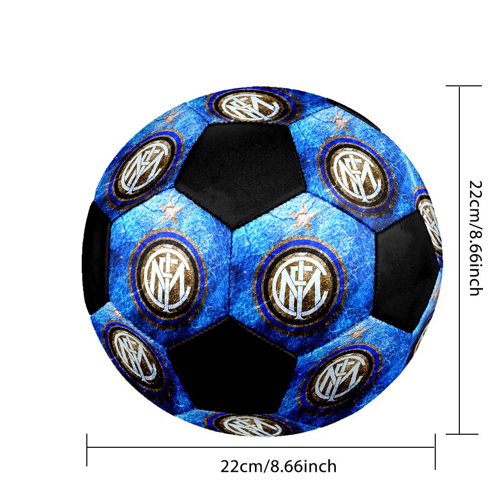 TAGLIA 5 Pallone da Calcio FC Internazionale Milano Colorato Per Tutte le Età Cucito a Macchina PVC Pronto per la Competizione Resistente Alta Rimbalzabilità