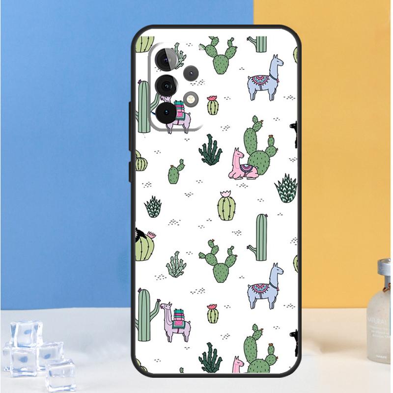 Cartoon Alpaca Llama For Samsung Galaxy A05 A06 A13 A33 A53 A36 A26 A16 A54 A34 A14 A32 A52 A55 A35 A15 A56 Case