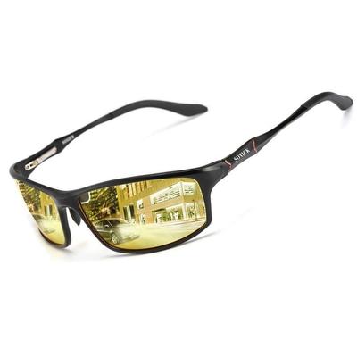 [SOXICK] Men's Polarized Yellow Lenses Sunglasses for Night Driving, Night Fishing, and Night Drives - Sports Sunglasses with UV Protection 6128