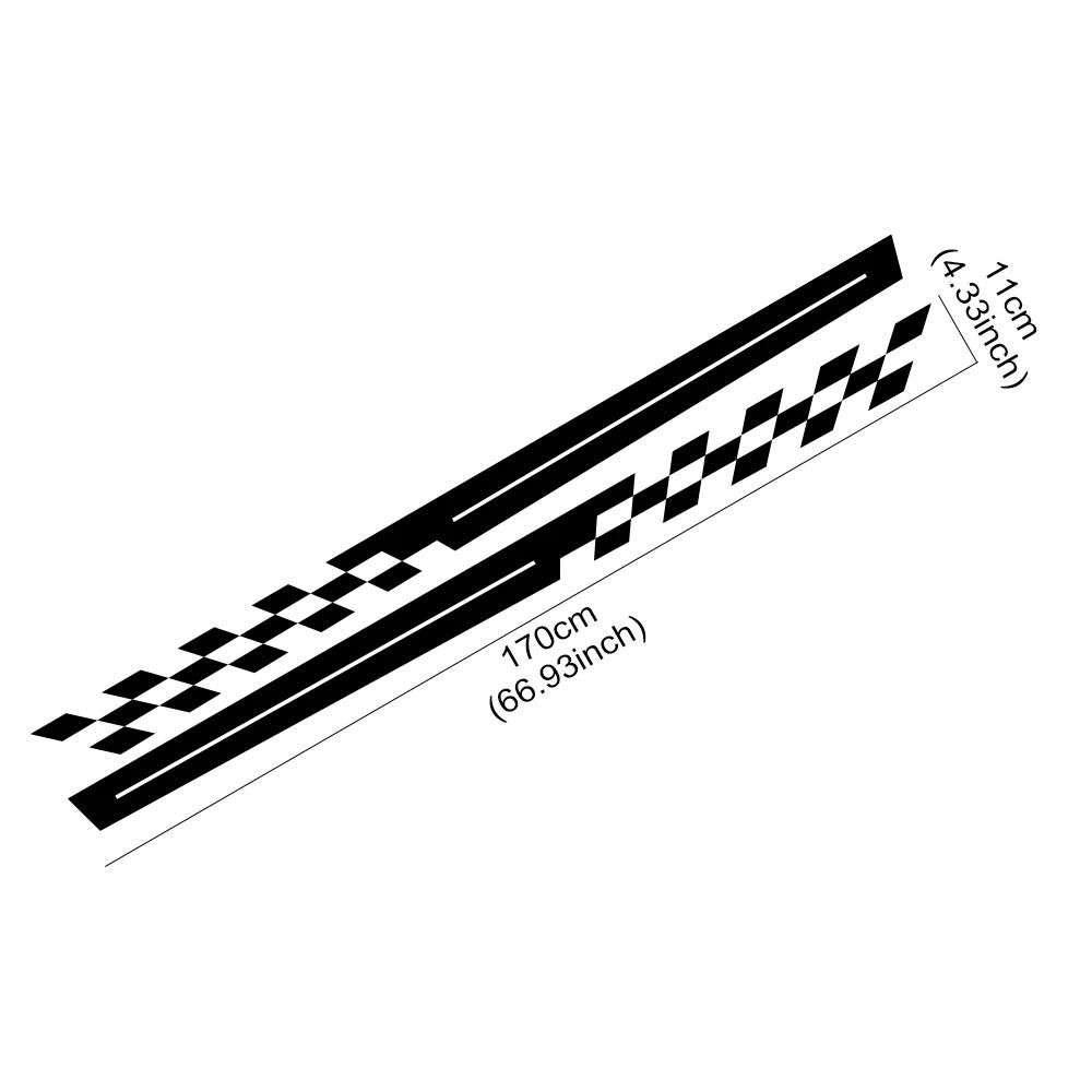 2PCS Car Side Door Long Stripes Stickers self-adhesive Racing Sport Styling Vinyl Decal Car Body Decoration Stickers Accessories