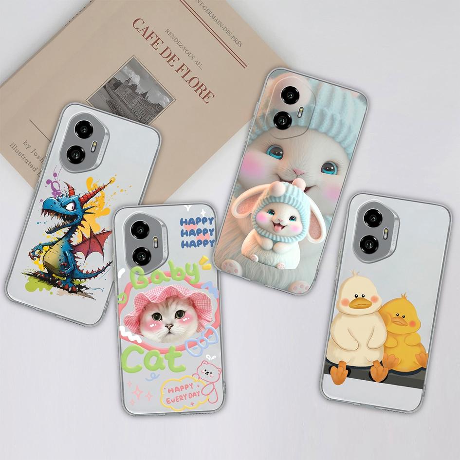 Silicone Soft TPU For Huawei Honor 300 Pro 70 200 Lite X5B Plus X6 X6B X6S X8 Back Cover Fashion Pink Bow Tie Pattern Transparent Anti Slip For Huawei