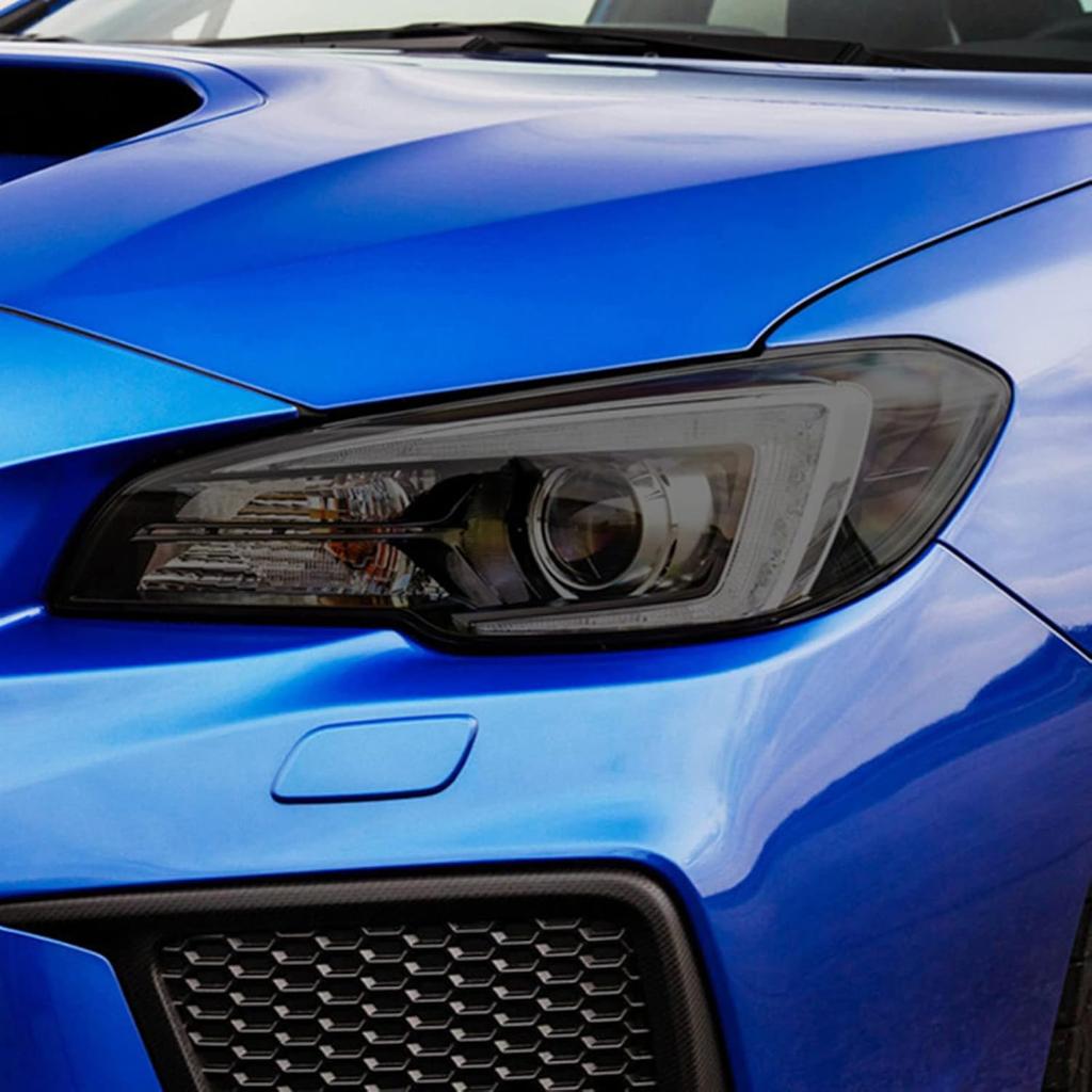 Car Headlight Protective Film for Subaru WRX VA STI 2015-2021, Smoked Black Tint Wrap Vinyl Transparent TPU Sticker,Smoked Black