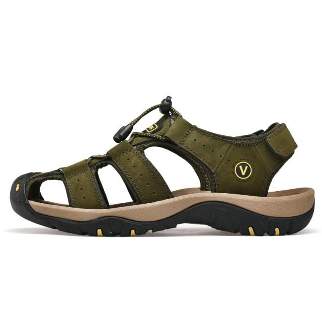 Genuine Leather Men Shoes Summer New Large Size Men 'S Sandals Men Sandals Fashion Sandals Slippers Big Size