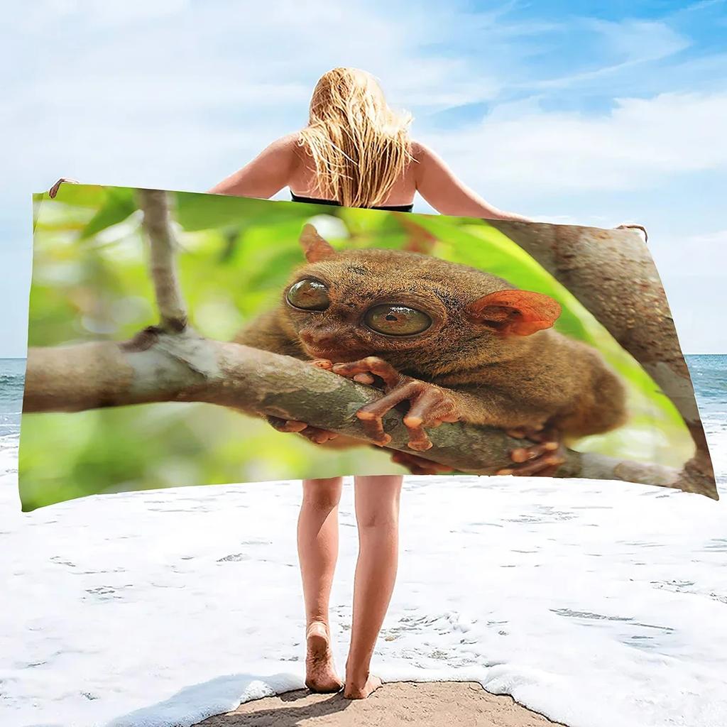 Animal Print Beach Towel Microfiber Quick Dry Sand Free Towel Travel Beach Towels Lightweight Beach Towel Pool Gym Travel Gift
