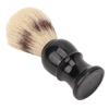 Shave Brush Men Small Portable Black Curved Handle Foaming Beard Cleaning Brush for Home Salon Travel