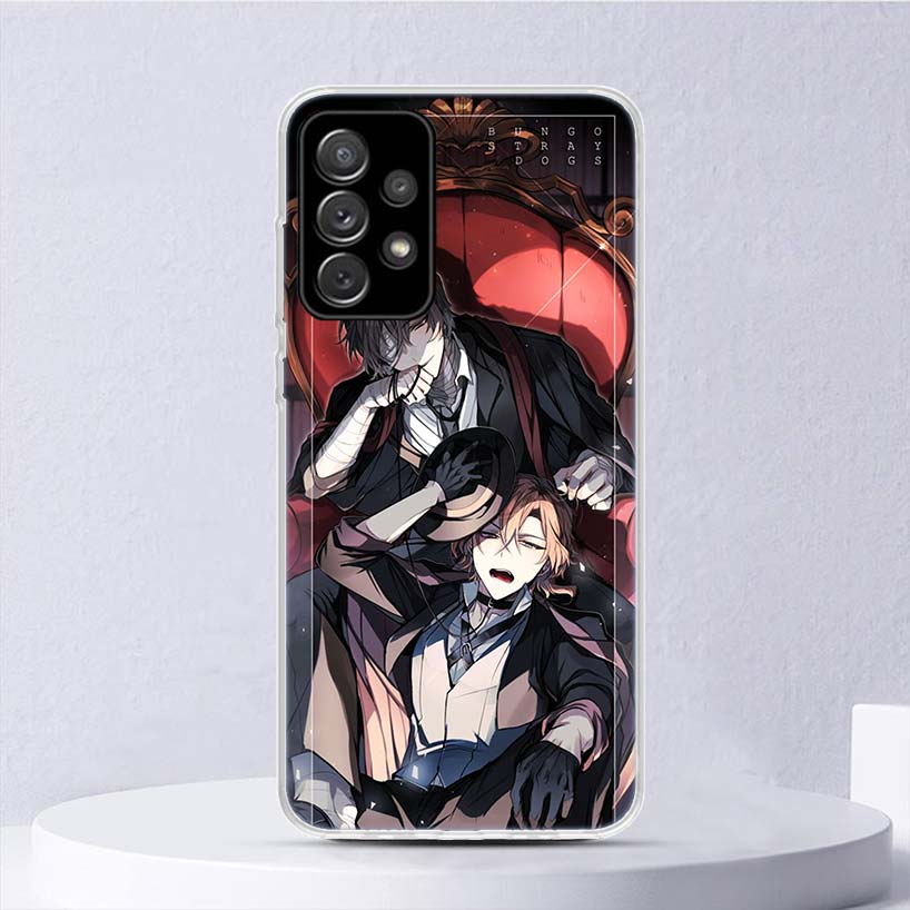 Bungo Stray Dogs Double Black Soft Case For Samsung Galaxy A15 A14 A13 A12 A55 A54 A53 A52 Phone Cover A35 A32 A33 A25 A23 A22 A