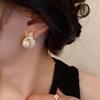 Korean Geometric Zircon Clip On Earrings for Women Exquisite Elegant Pearl Earrings Without Pierced Wedding Party Jewelry