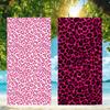 Pattern P-Pink Leopard Lip Print Towel Microfiber beach towel, quick-dry, sand-free, ultra-fine fiber, super soft.
