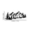 Mountain View Laser-Cut Black Iron Silhouette Wall Decoration
