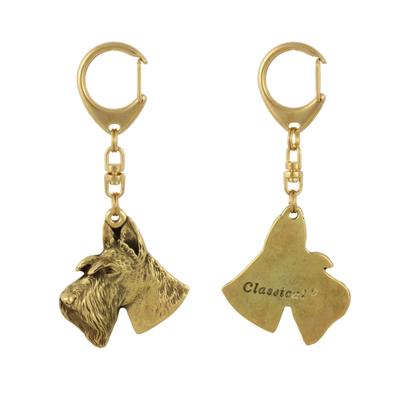 Scottish Terrier, Aberdeen Terrier, Scottie, Aberdeenie I – Gilded Key Ring with Dog, Handbag Decoration |