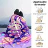 1pc Cute Rabbit Planet Printing Lightweight Flannel Blanket, Comfortable and Warm Blanket, for Camping Sofa Bed and Couch Office, Gift