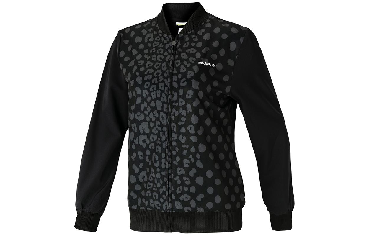 Adidas Neo Jackets Women s Black Baseball Collar Moderate Pilot CF9803 S